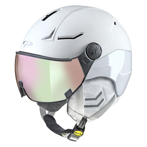 White Cashmere ski helmet .